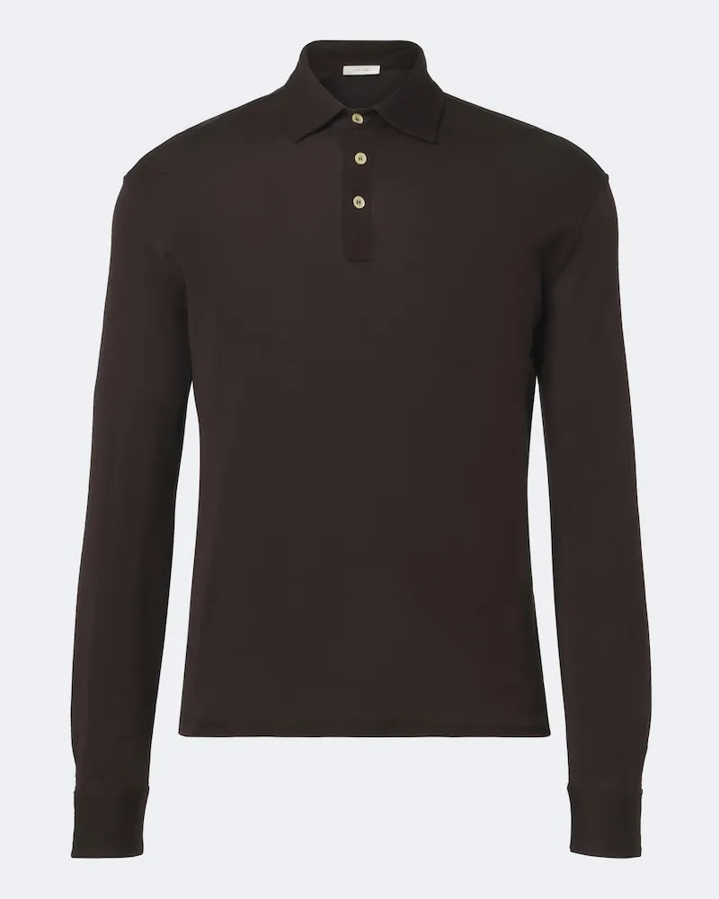 The Row Polohemd Reyes aus Baumwoll-Jersey Braun