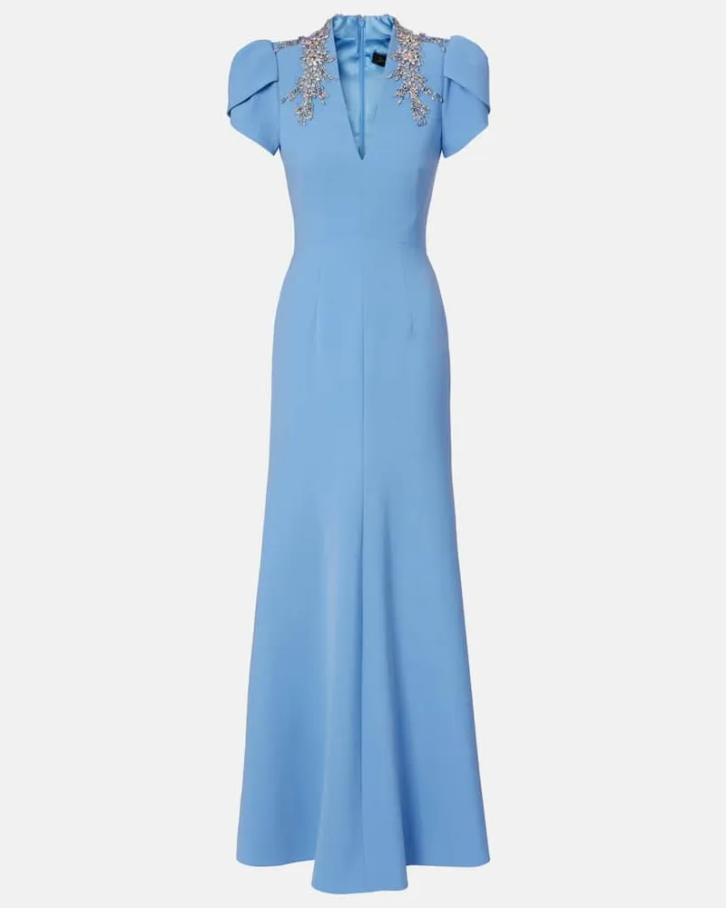 Jenny Packham Verzierte Robe Aries Blau
