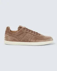 TOD'S Sneakers Tabs aus Veloursleder Braun