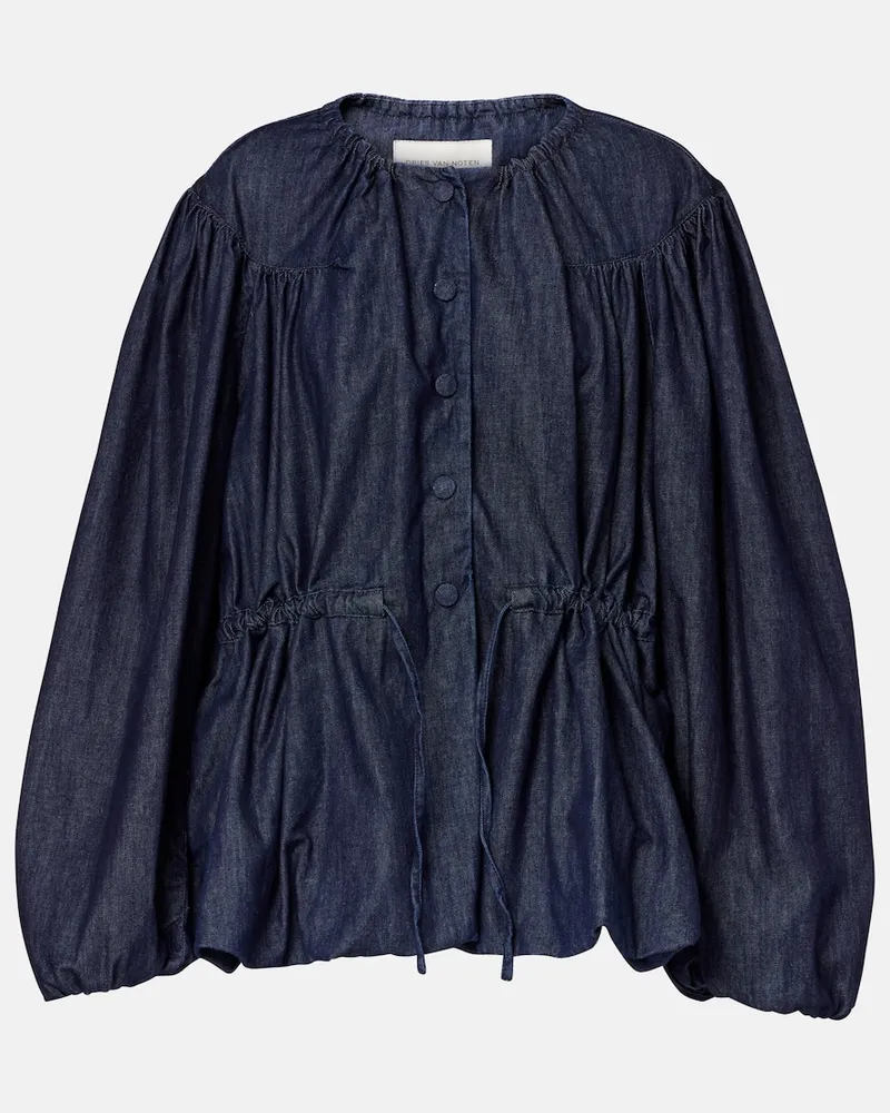 Dries van Noten Bluse aus Denim Blau