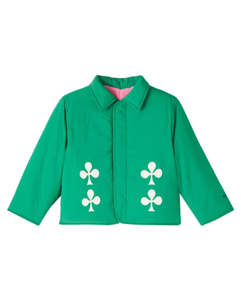 BOBO CHOSES Wendbare Jacke Clover mit Teddyfleece Grün