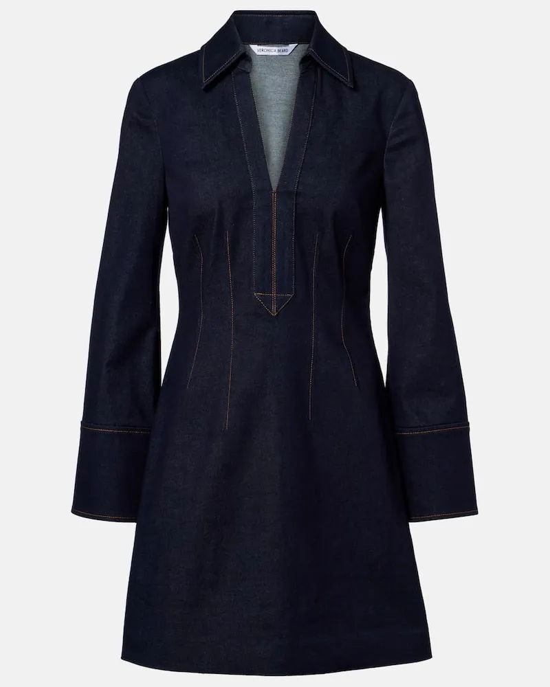 Veronica Beard Minikleid Raymond aus Denim Blau