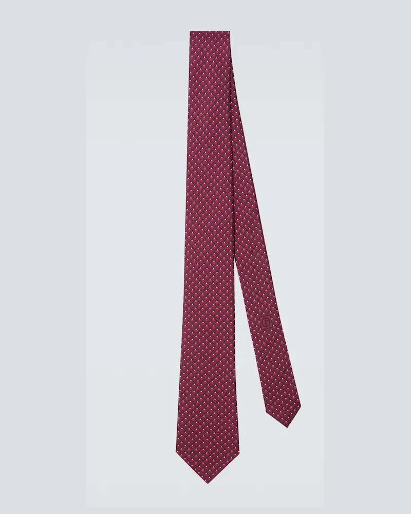 Giorgio Armani Archivio Krawatte aus Seiden-Jacquard Rot