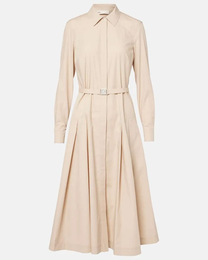 Tory Burch Hemdblusenkleid aus einem Baumwollgemisch Grau