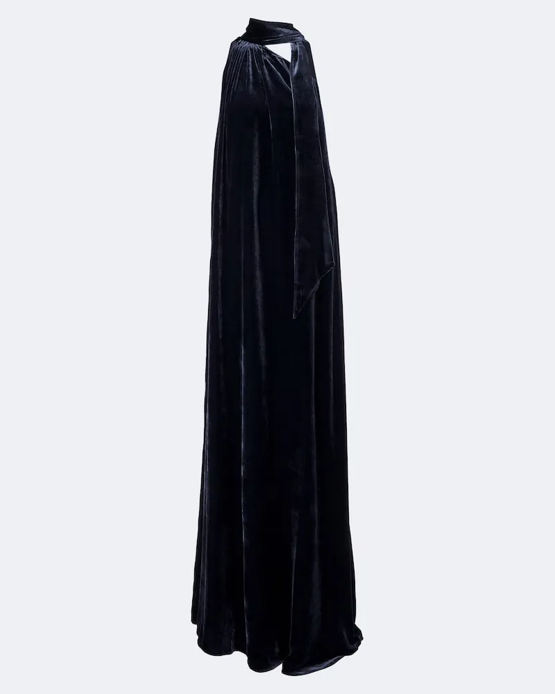 Taller Marmo Robe Astor aus Samt Blau