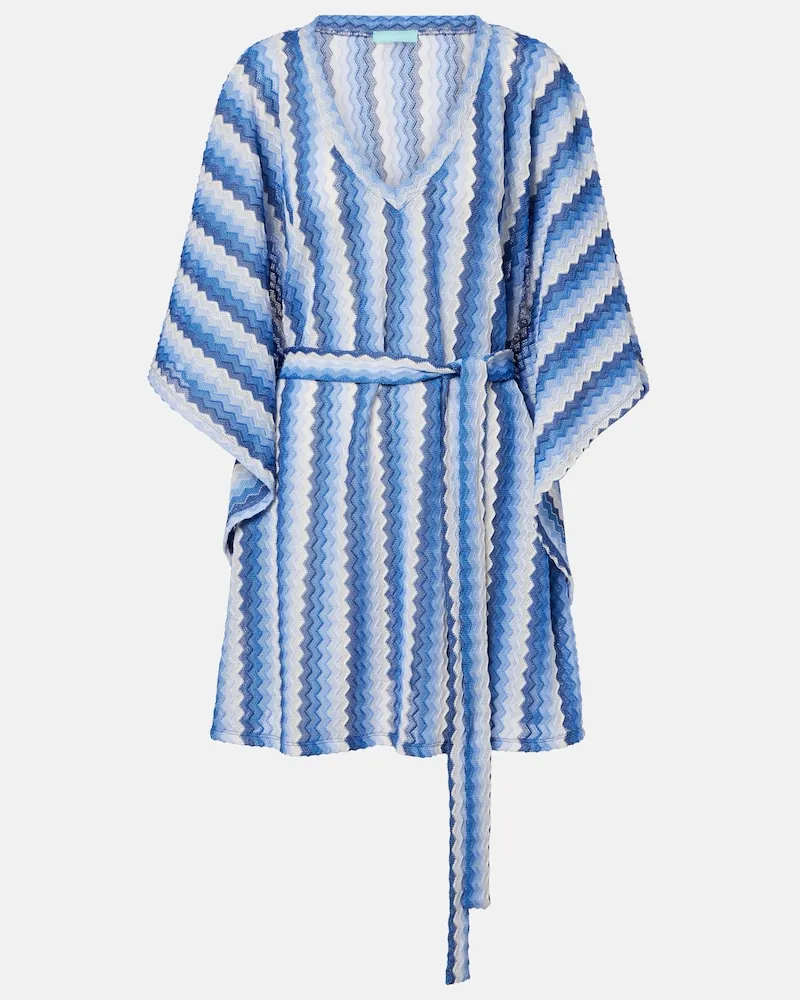 Melissa Odabash Kaftan Petra aus Häkelstrick Blau