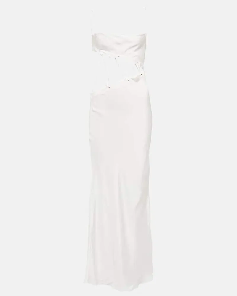 Christopher Esber Maxikleid aus Seiden-Faille Weiß