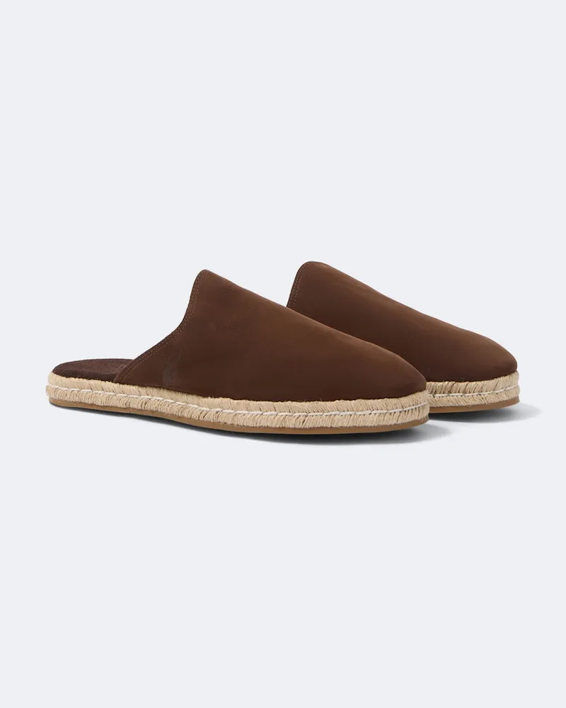 Ancient Greek Sandals Espadrille-Pantoletten Fimo aus Leder Braun