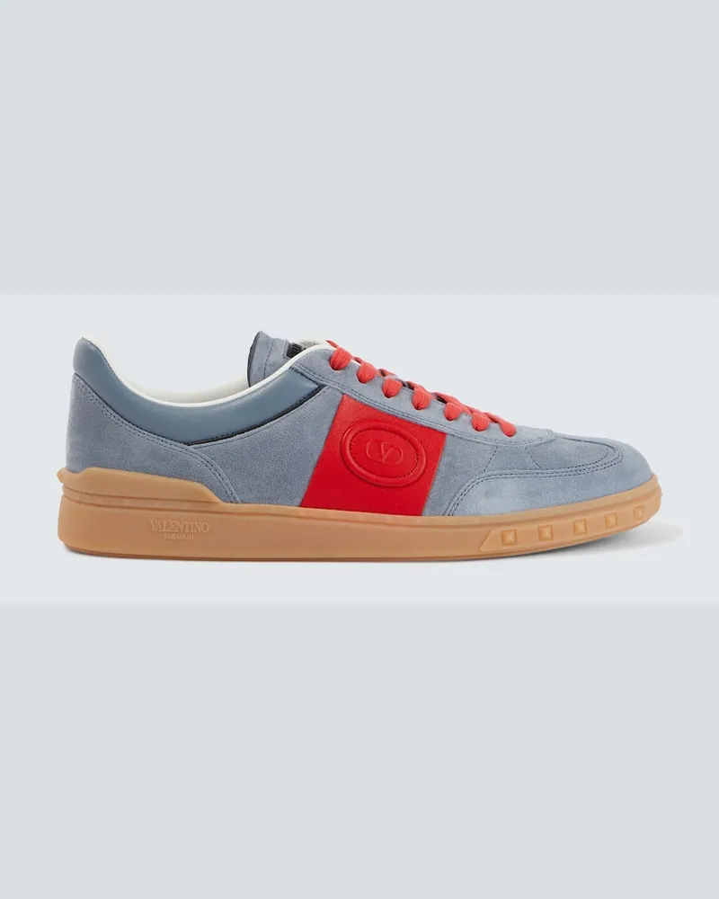 Valentino Garavani Sneakers Upvillage aus Leder und Veloursleder Grau