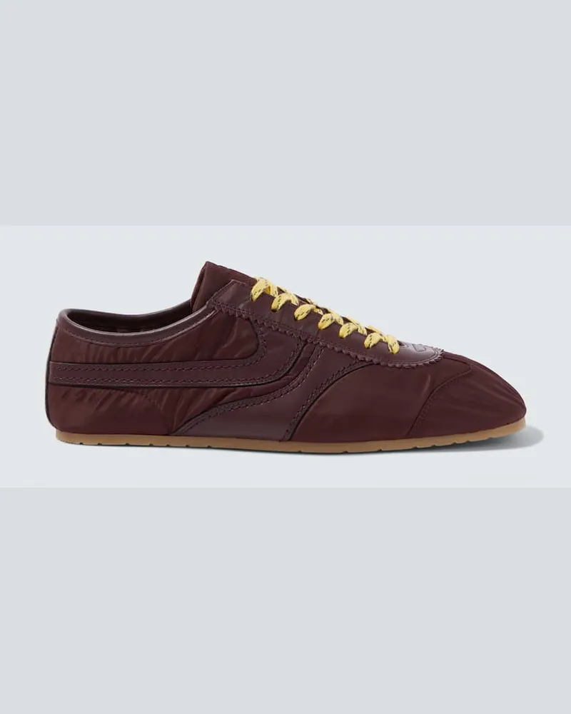 Dries van Noten Sneakers mit Leder Burgund