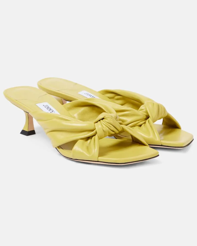 Jimmy Choo Pantoletten Avenue 50 aus Leder Gelb