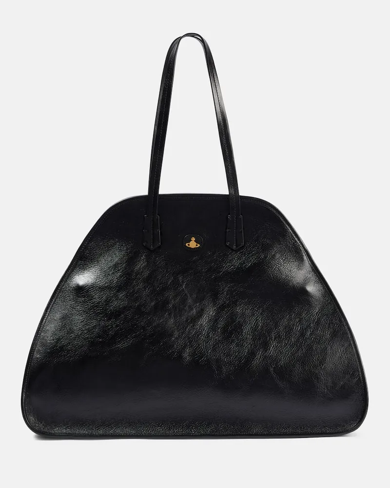Vivienne Westwood Schultertasche Yasmina Large aus Leder Schwarz