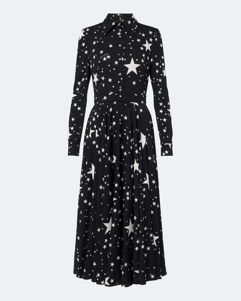 Dolce & Gabbana Hemdkleid aus einem Seidengemisch Schwarz