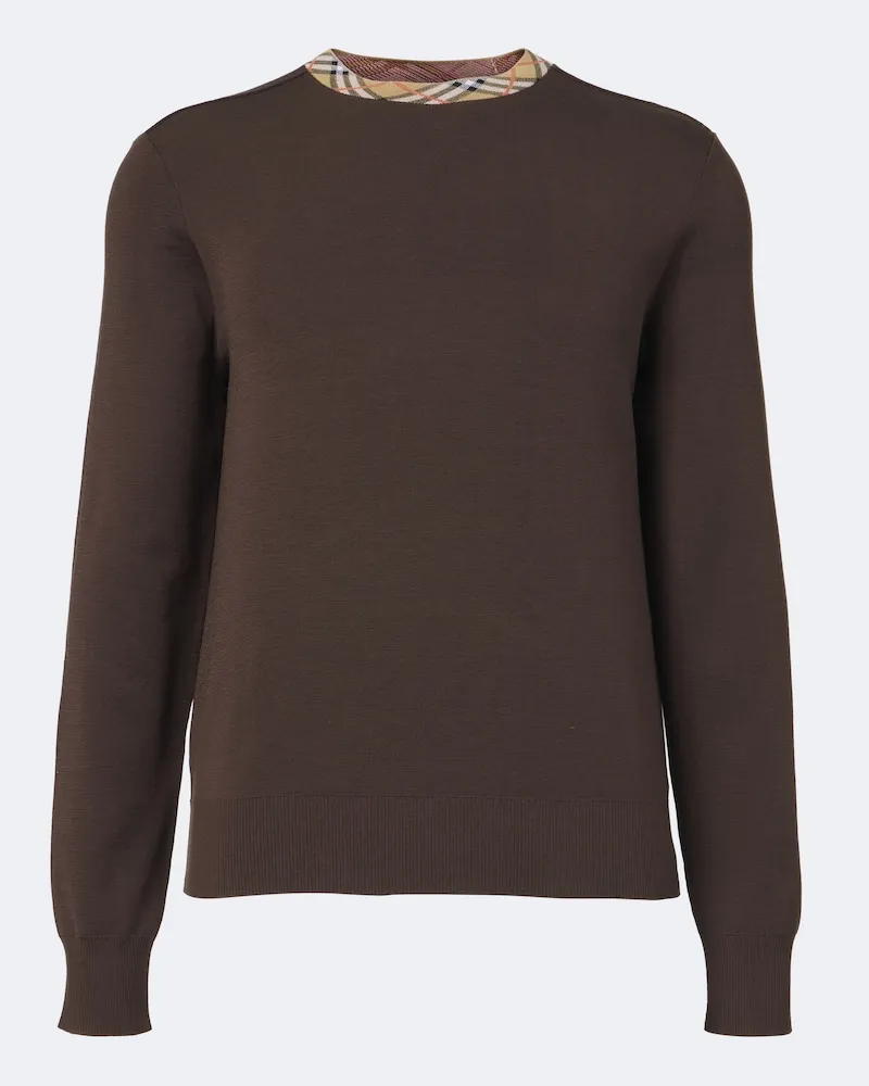 Burberry Pullover Burberry Check aus Wolle Braun