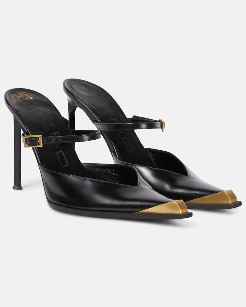 Etro Mules aus Leder Schwarz