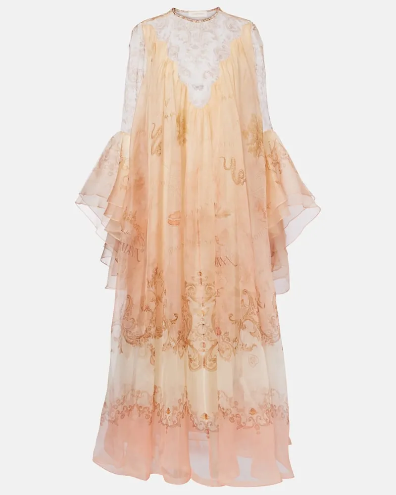 Zimmermann Robe Hypnotic aus Seide Rosa