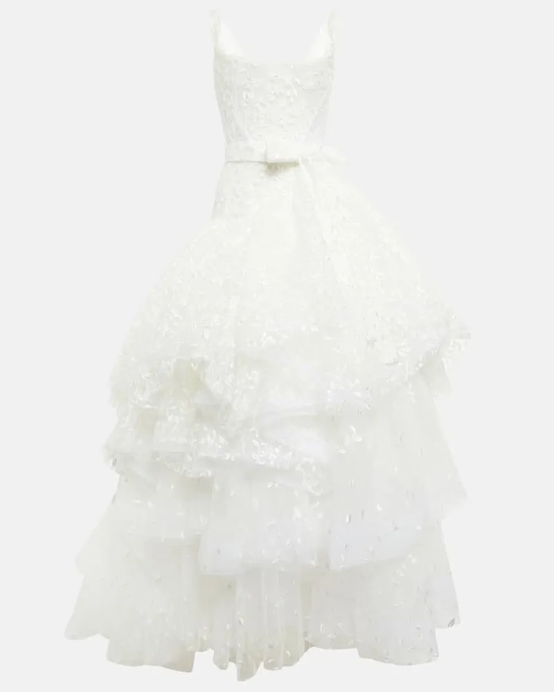 Vivienne Westwood Bridal Bestickte Robe Princess aus Tüll Weiß