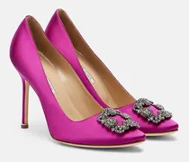 Pumps Hangisi aus Satin mit Kristallen