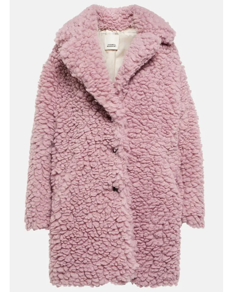 Isabel Marant Mantel Sabrinega aus Faux Shearling Pink