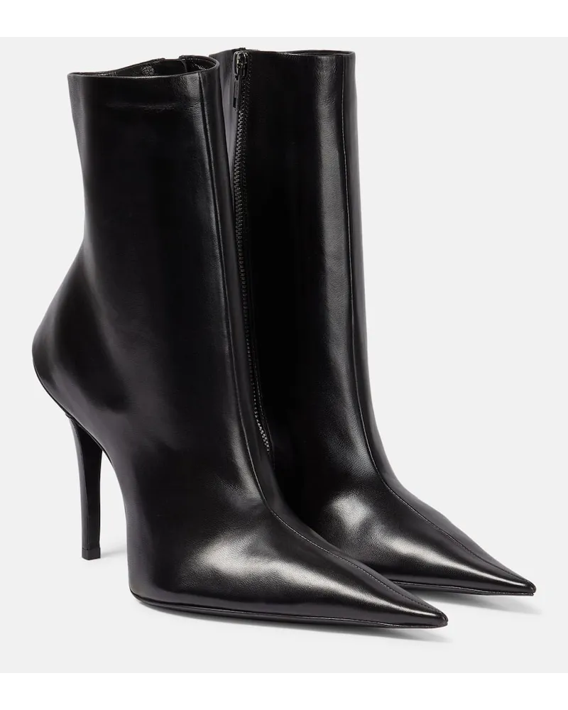 Balenciaga Ankle Boots Witch 110 aus Leder Schwarz