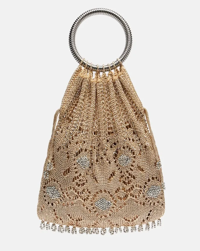 Paco Rabanne Verzierte Tote aus Lamé Gold