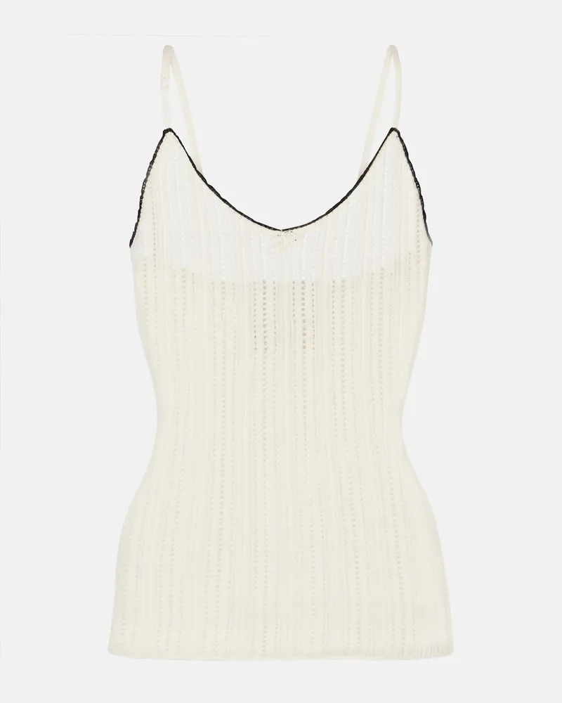 Isabel Marant Top India aus Seide und Baumwolle Weiß