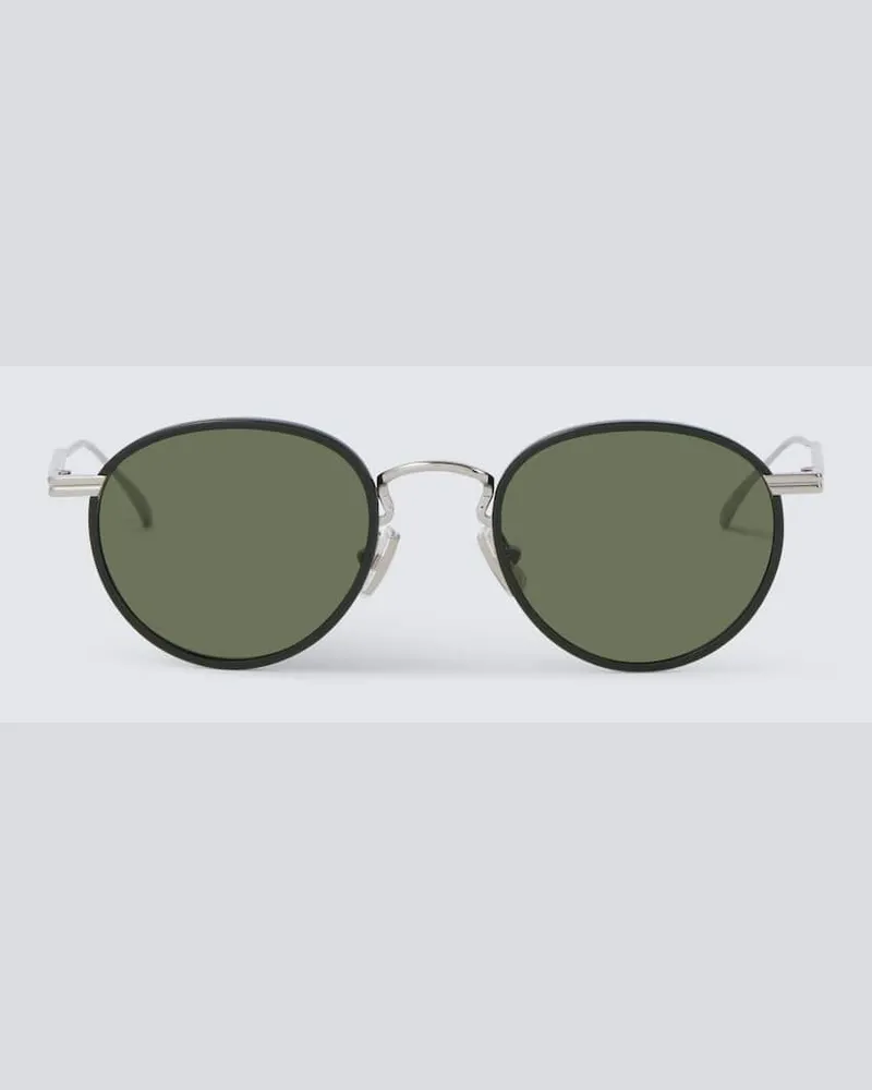 Bottega Veneta Runde Sonnenbrille Forte Panthos Grün