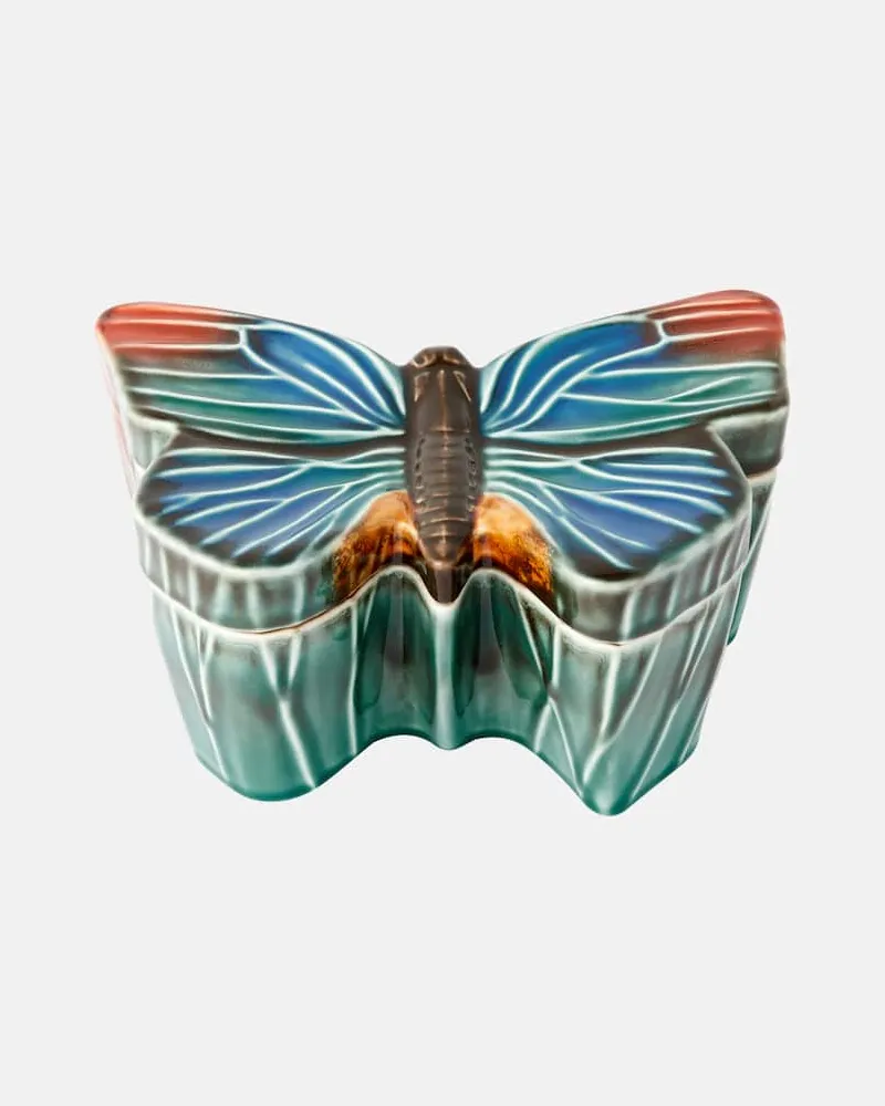 Bordallo Pinheiro Aufbewahrungsdose Cloudy Butterflies Large by Claudia Schiffer Multicolor