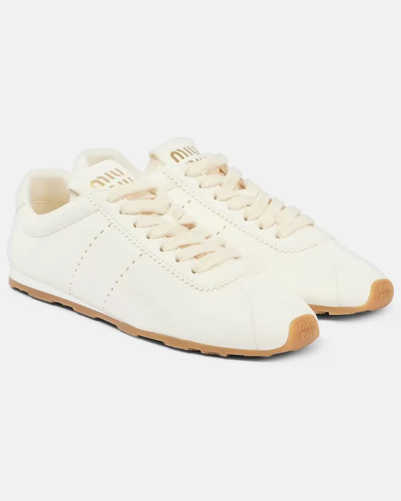 Miu Miu Sneakers aus Leder Weiß