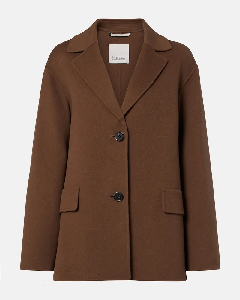 Max Mara Mantel aus Wolle Braun