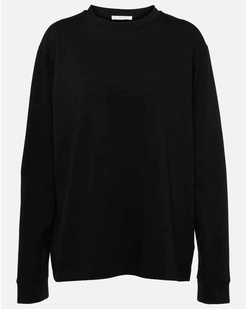 The Row Top Ciles R aus Baumwoll-Jersey Schwarz