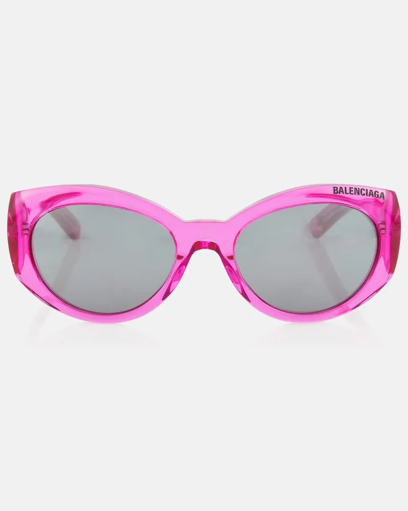 Balenciaga Everyday Runde Sonnenbrille Rosa