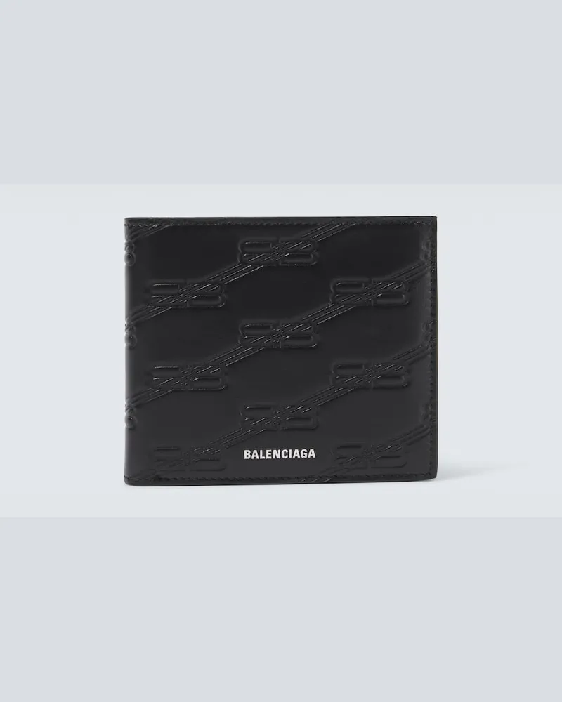 Balenciaga Portemonnaie BB aus Leder Schwarz