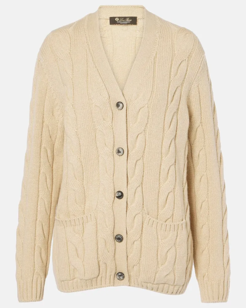 Loro Piana Cardigan Napier aus Kaschmir Neutral