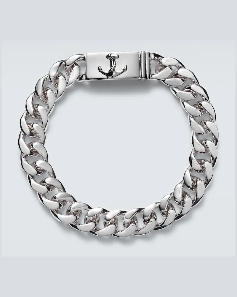 MATEO Armband Anchor Lock aus Sterlingsilber, rhodiniert Silber