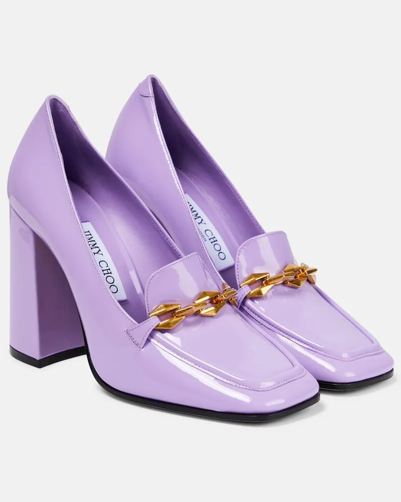 Jimmy Choo Loafer-Pumps Diamond Tilda 100 aus Lackleder Lila