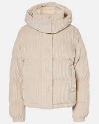 Moncler Daunenjacke Daos aus Cord Weiss