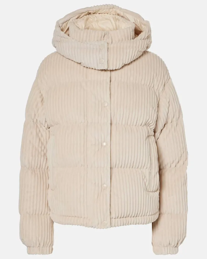 Moncler Daunenjacke Daos aus Cord Weiss