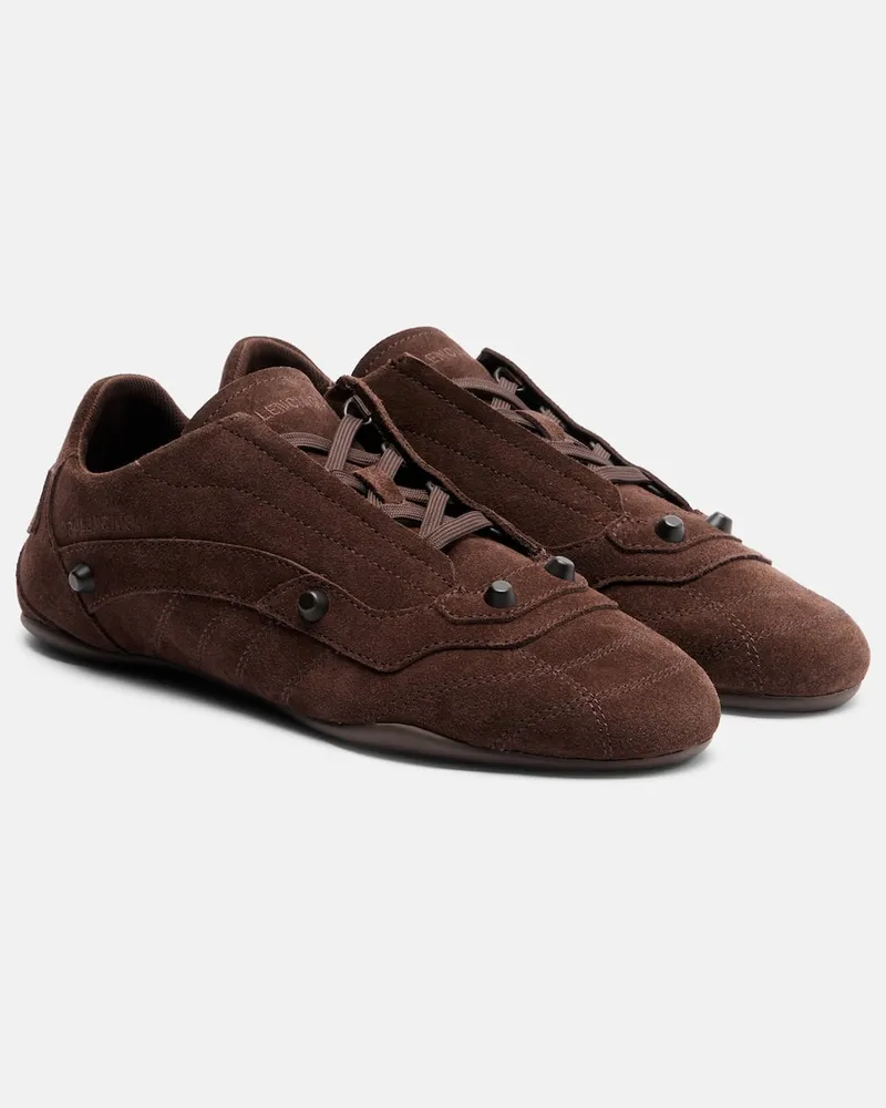 Balenciaga Sneakers City aus Veloursleder Braun