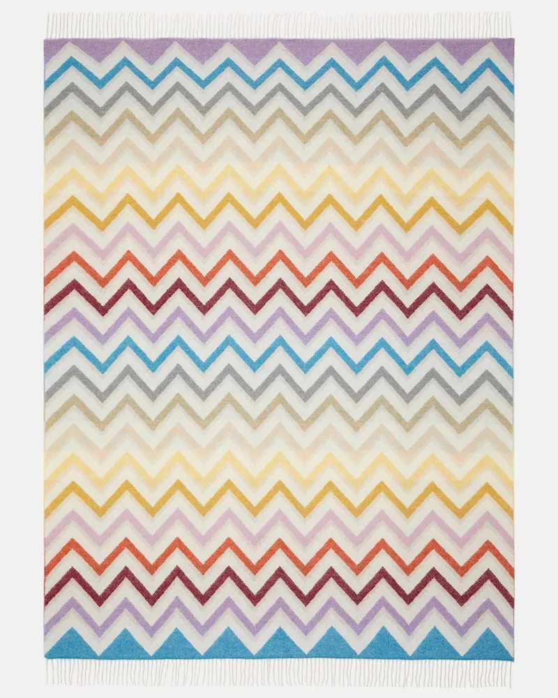 Missoni Plaid Watamu aus einem Wollgemisch Multicolor