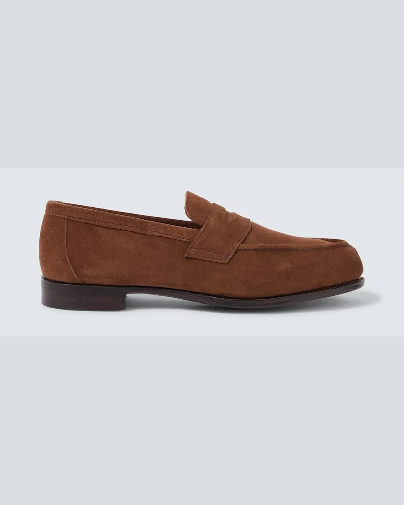 George Cleverley Loafers Cannes aus Veloursleder Braun