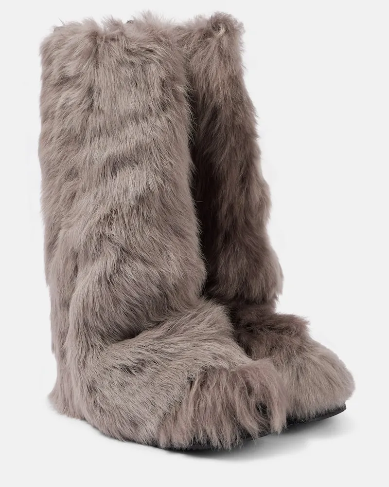 ATTICO Stiefel Robin aus Shearling Grau