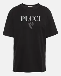 Emilio Pucci T-Shirt aus Baumwolle Schwarz