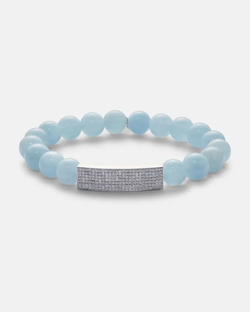 Sydney Evan Armband aus Aquamarin mit 14kt Weißgold und Diamanten Multicolor