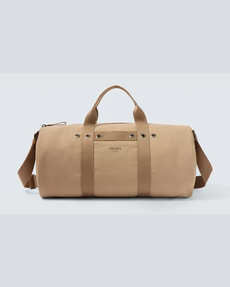 Prada Weekender aus Canvas Beige
