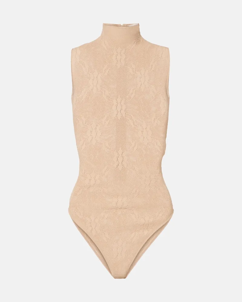 Victoria Beckham Body aus Spitze Beige