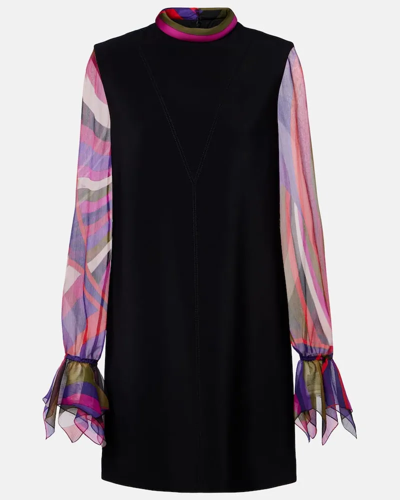Emilio Pucci Minikleid Iride aus Cady Schwarz