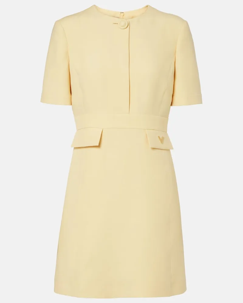 Valentino Garavani Minikleid VGold aus Crepe Couture Gelb