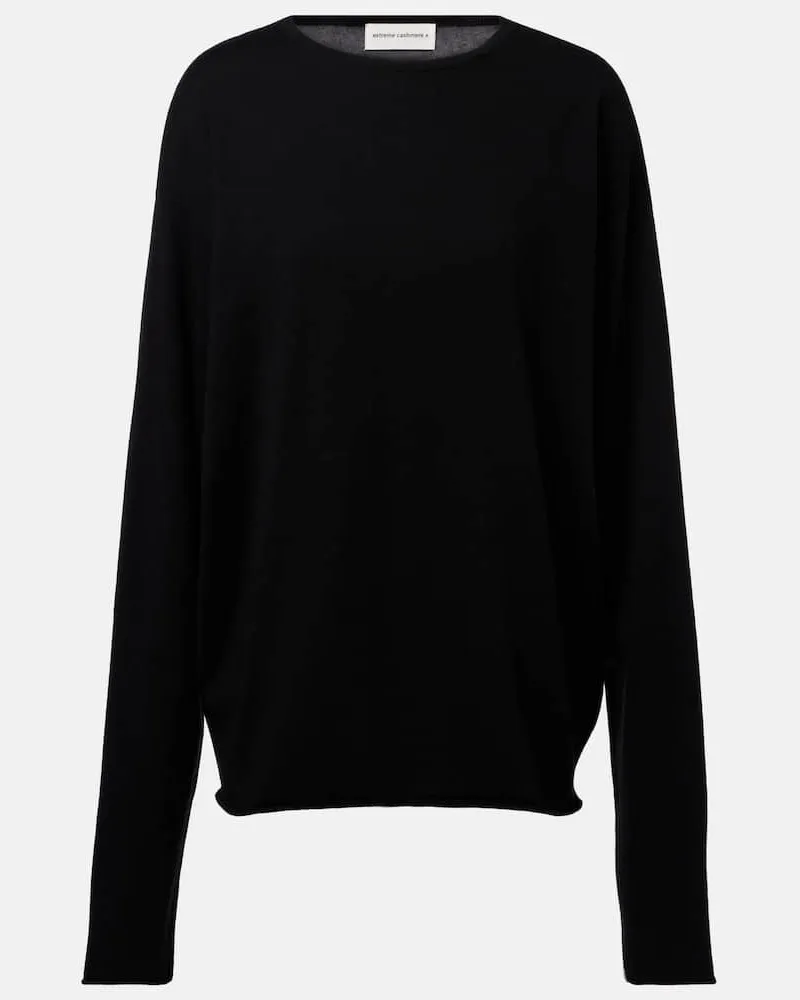extreme cashmere Pullover N°347 Aries aus Baumwolle und Kaschmir Schwarz