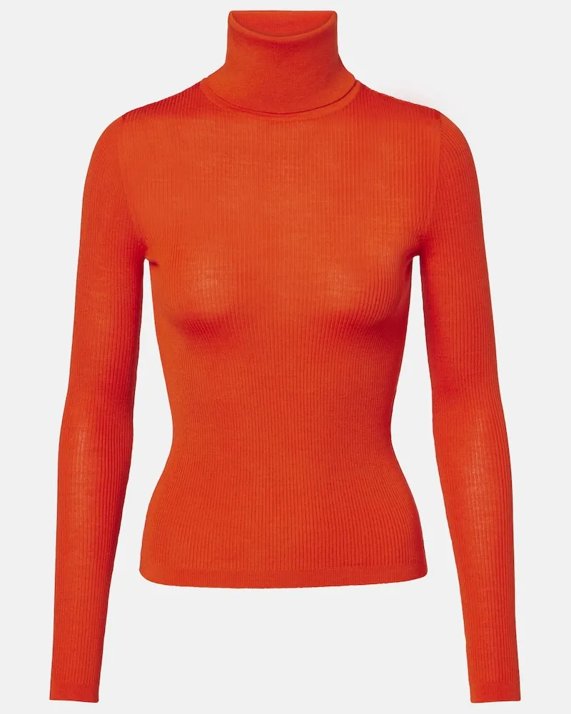 Saint Laurent Pullover aus Wolle, Kaschmir und Seide Orange